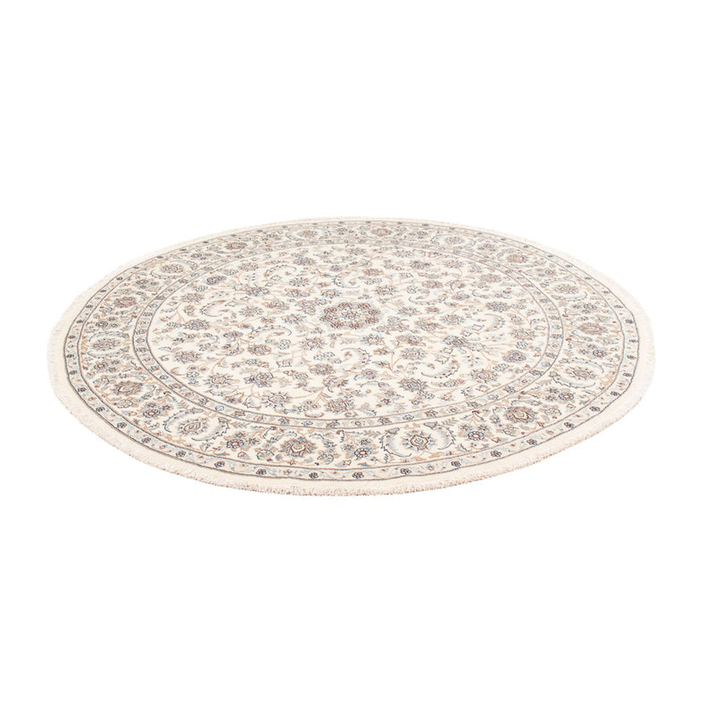 Persisk tæppe - Nain rundt  - 203 x 200 cm - creme
