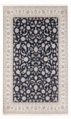 Persisk tæppe - Nain - Premium - 297 x 198 cm - mørkeblå