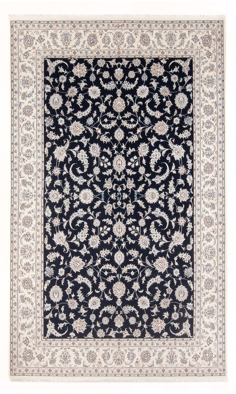Persisk tæppe - Nain - Premium - 297 x 198 cm - mørkeblå