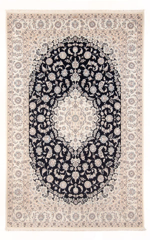 Persisk tæppe - Nain - Premium - 300 x 200 cm - mørkeblå
