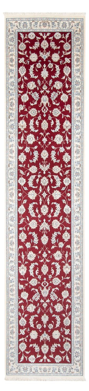 Løber Persisk tæppe - Nain - Premium - 346 x 86 cm - rød