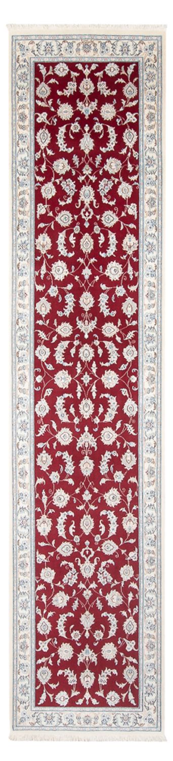 Løber Persisk tæppe - Nain - Premium - 346 x 86 cm - rød