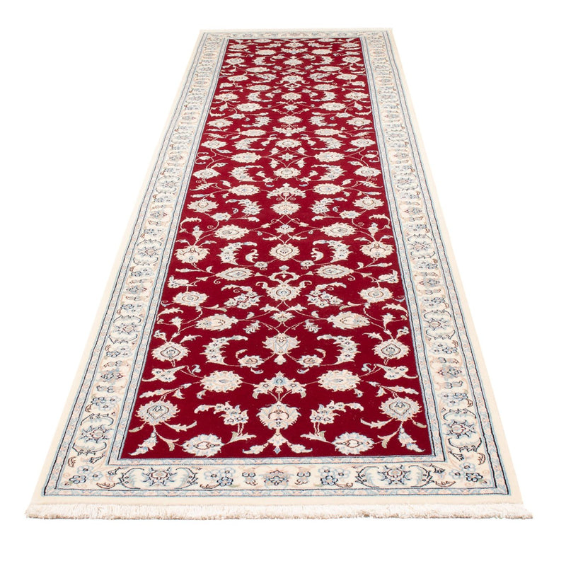Løber Persisk tæppe - Nain - Premium - 346 x 86 cm - rød