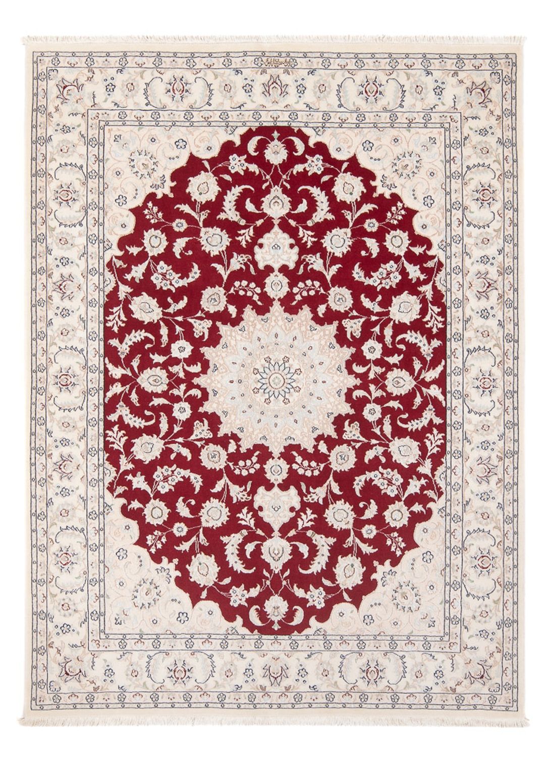 Persisk tæppe - Nain - Premium - 200 x 148 cm - rød
