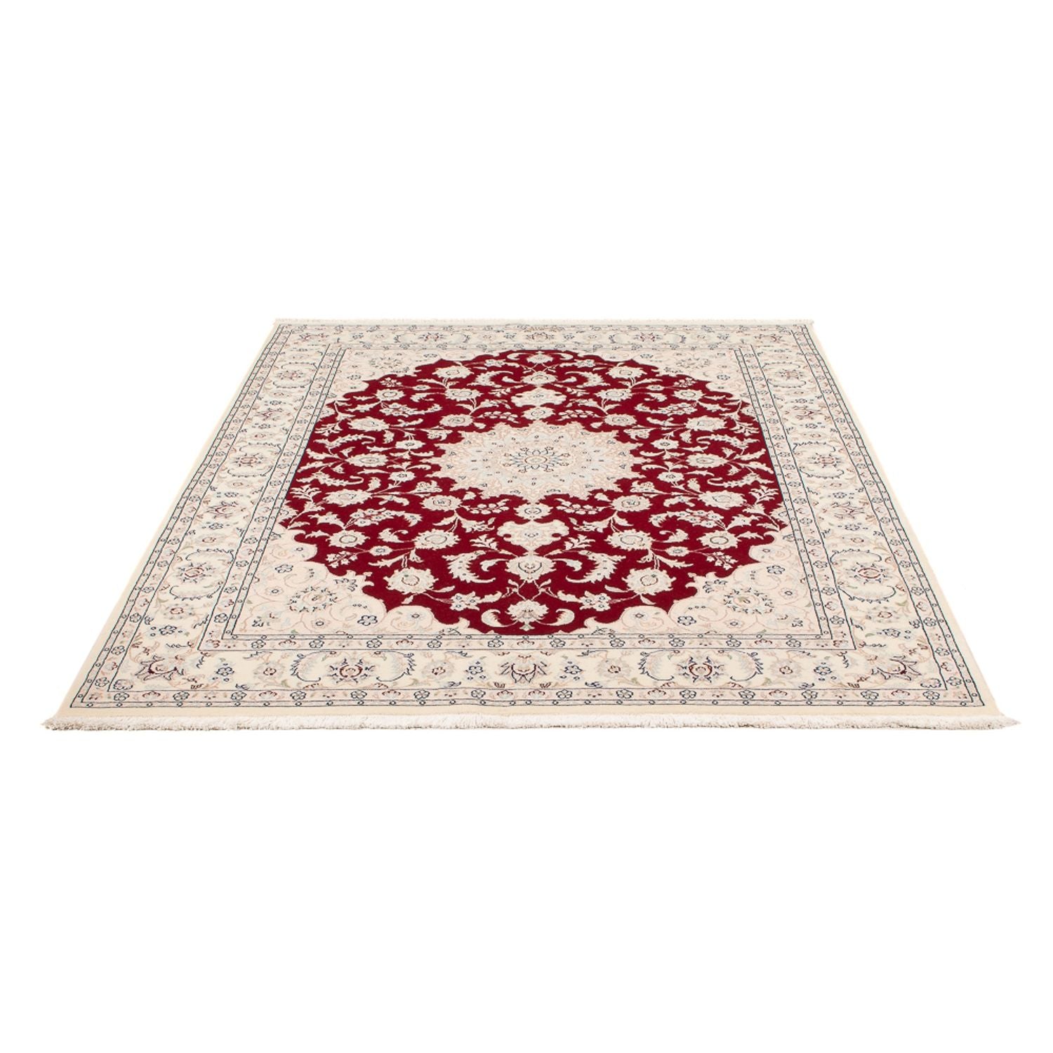Persisk tæppe - Nain - Premium - 200 x 148 cm - rød