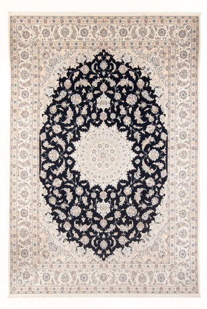 Persisk tæppe - Nain - Premium - 344 x 245 cm - mørkeblå