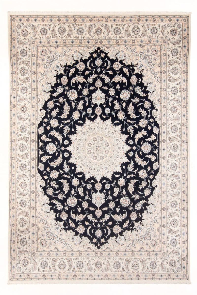 Persisk tæppe - Nain - Premium - 344 x 245 cm - mørkeblå