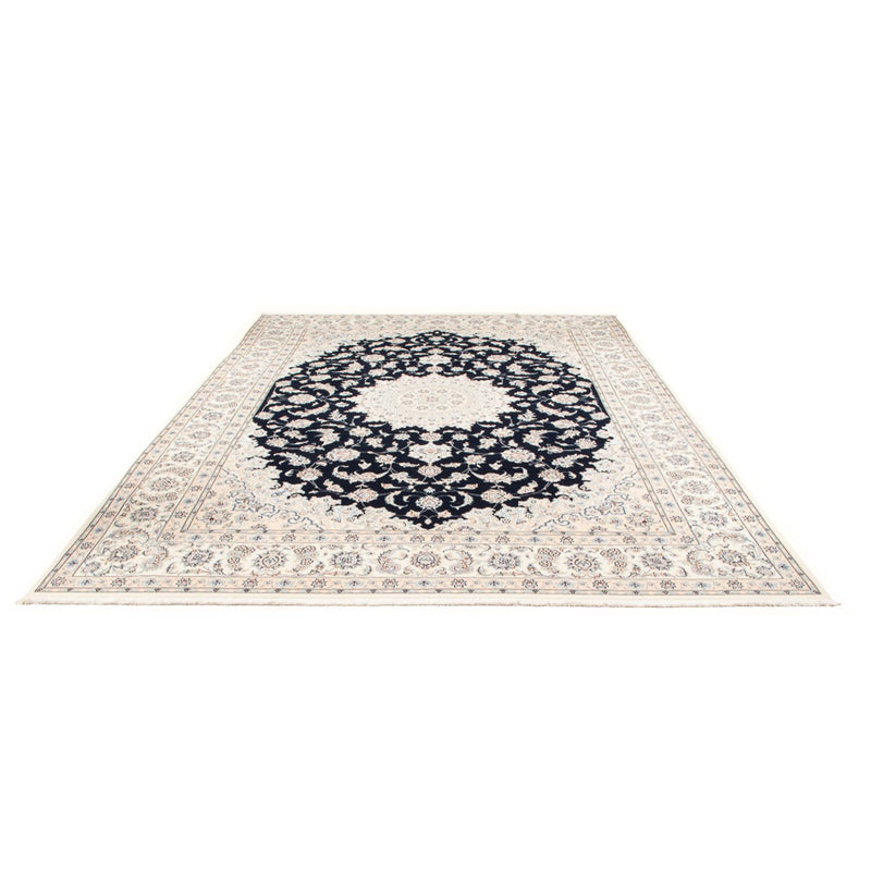 Persisk tæppe - Nain - Premium - 344 x 245 cm - mørkeblå