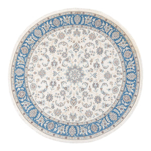 Persisk tæppe - Nain - Premium rundt  - 149 x 149 cm - creme