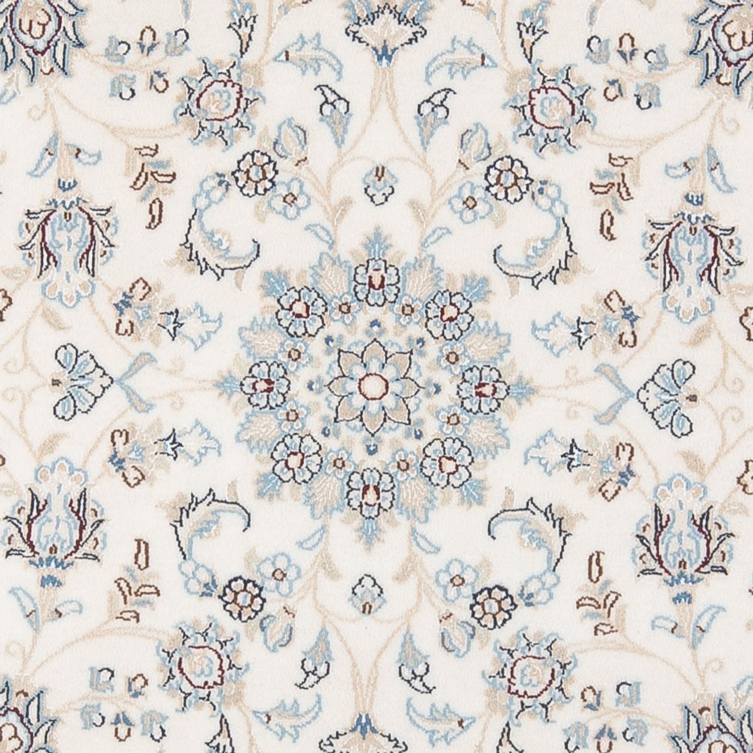 Persisk tæppe - Nain - Premium rundt  - 149 x 149 cm - creme