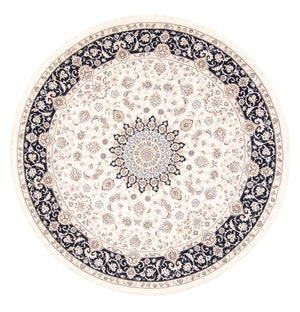 Persisk tæppe - Nain rundt  - 200 x 200 cm - creme