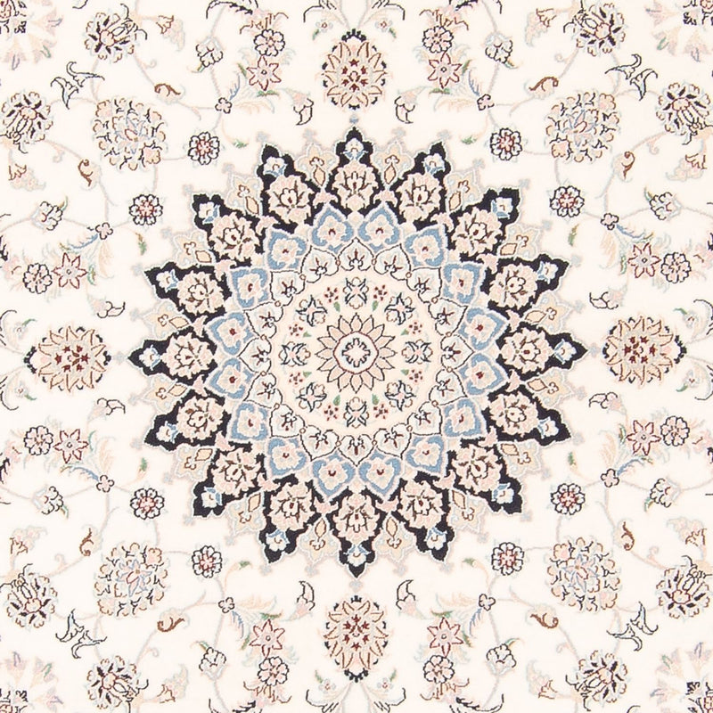 Persisk tæppe - Nain rundt  - 200 x 200 cm - creme