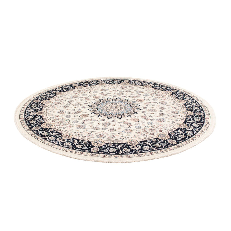Persisk tæppe - Nain rundt  - 200 x 200 cm - creme