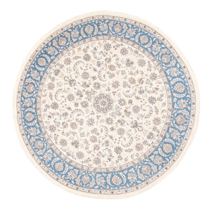 Persisk tæppe - Nain rundt  - 200 x 200 cm - creme