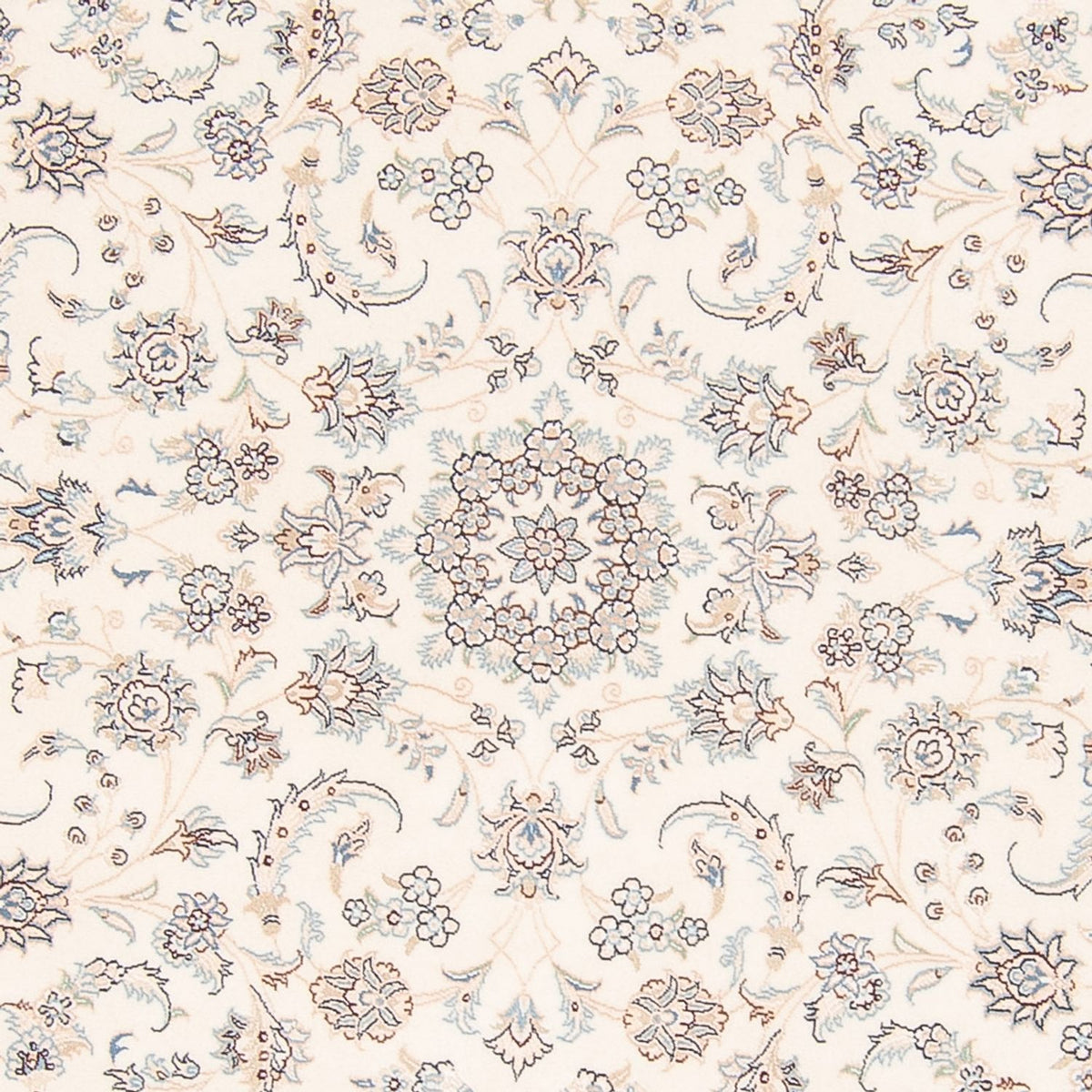 Persisk tæppe - Nain rundt  - 200 x 200 cm - creme