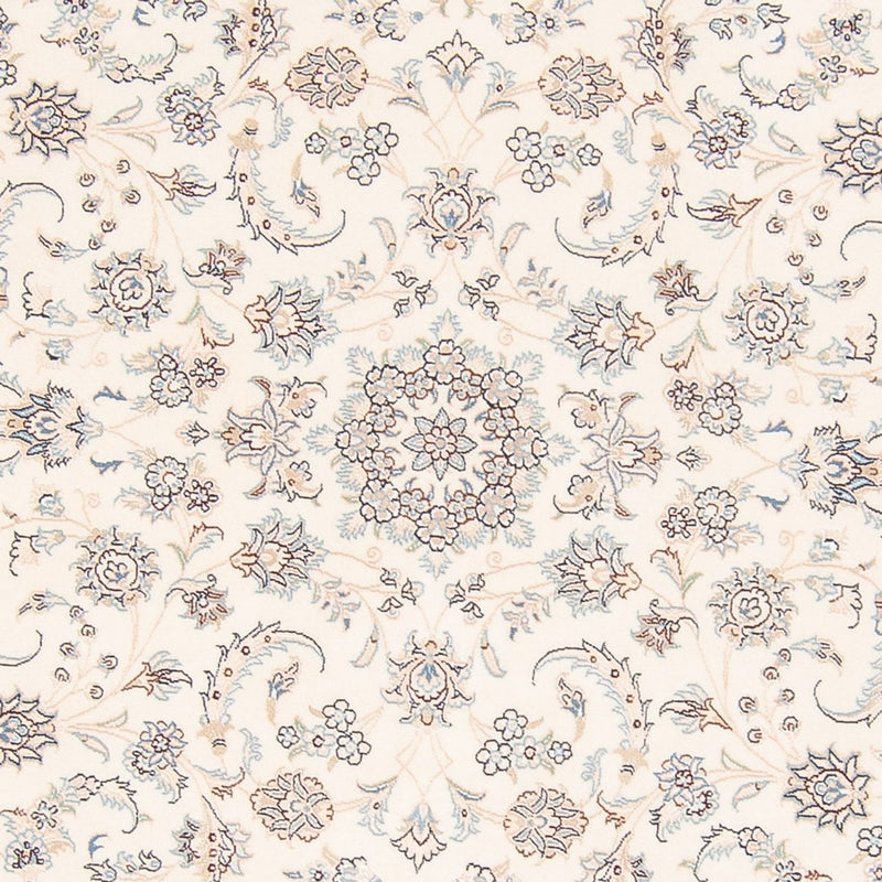 Persisk tæppe - Nain rundt  - 200 x 200 cm - creme