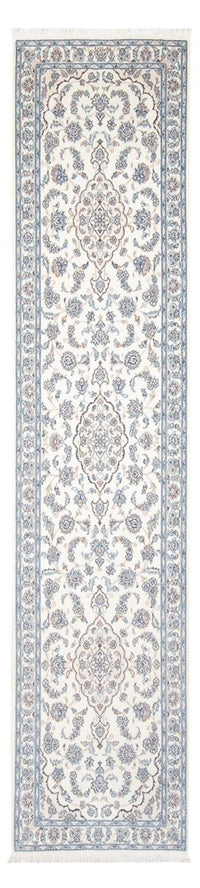 Løber Persisk tæppe - Nain - Premium - 340 x 84 cm - creme