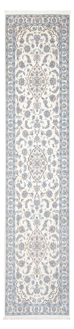 Løber Persisk tæppe - Nain - Premium - 340 x 84 cm - creme