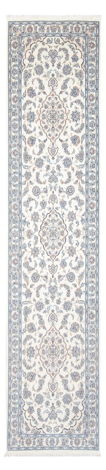 Løber Persisk tæppe - Nain - Premium - 340 x 84 cm - creme