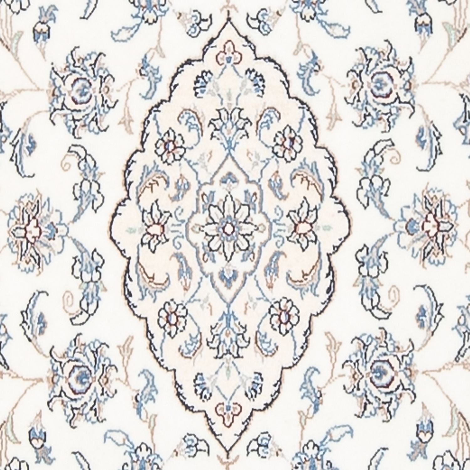 Løber Persisk tæppe - Nain - Premium - 340 x 84 cm - creme