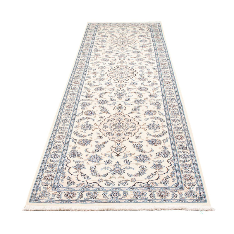 Løber Persisk tæppe - Nain - Premium - 340 x 84 cm - creme