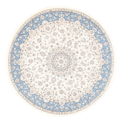 Persisk tæppe - Nain rundt  - 200 x 200 cm - creme