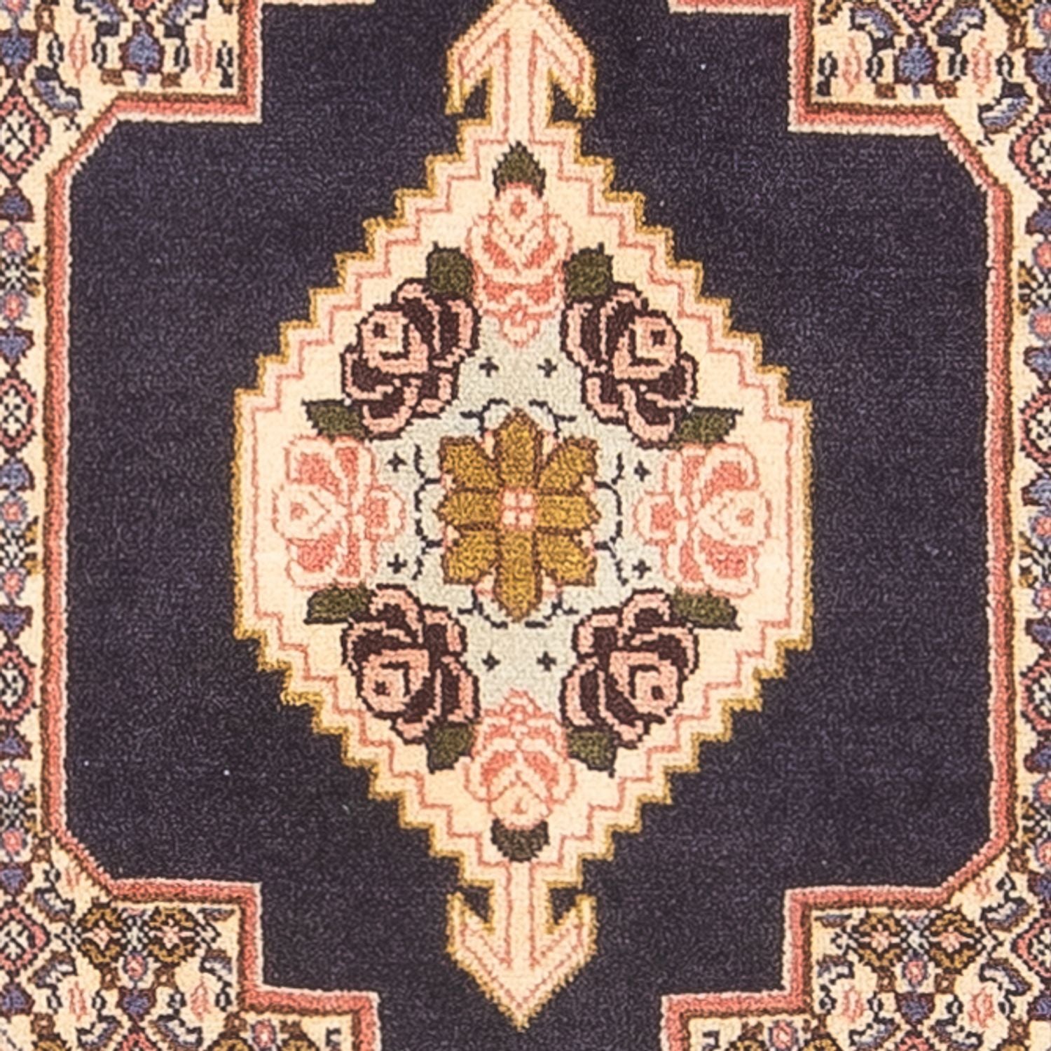 Persisk tæppe - Classic - 100 x 75 cm - mørkeblå