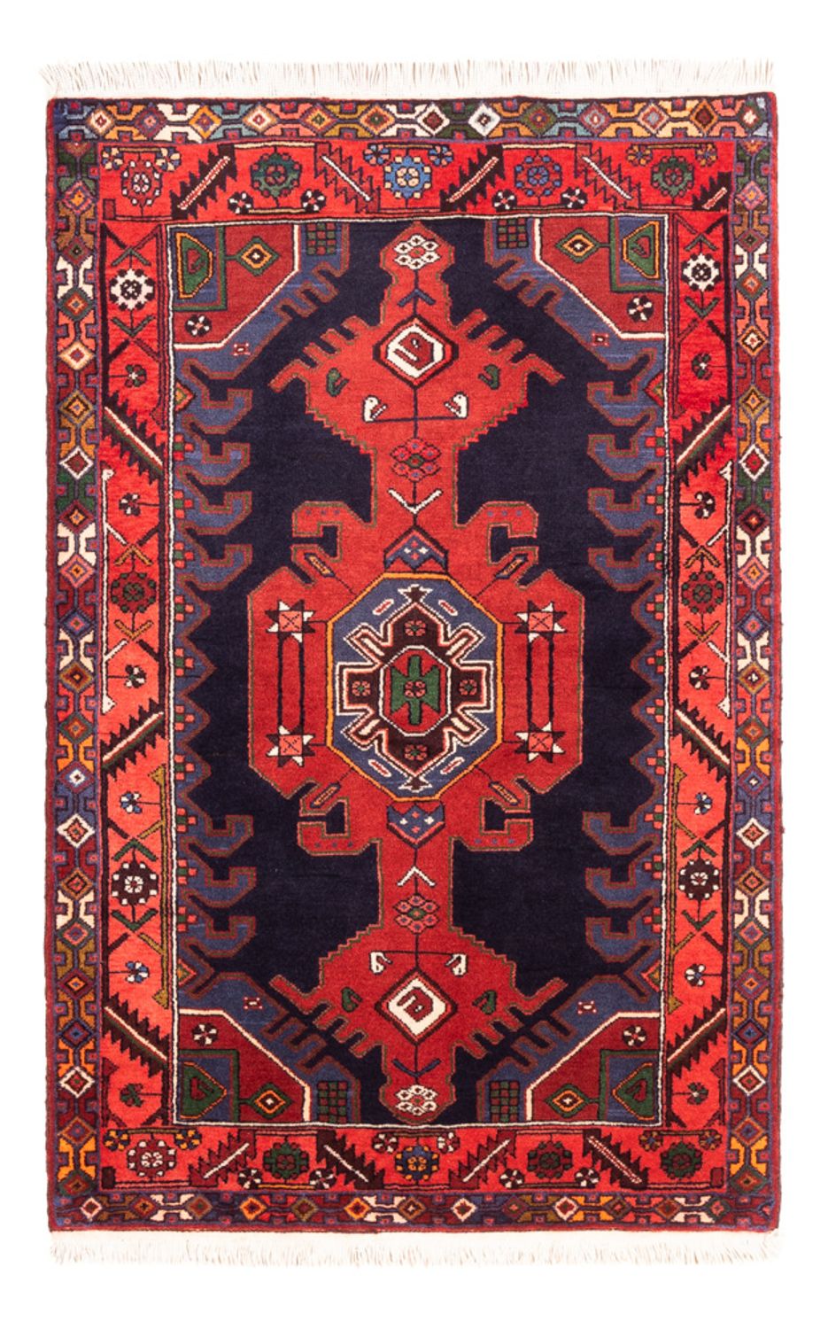 Persisk tæppe - Nomadisk - 149 x 103 cm - mørkeblå