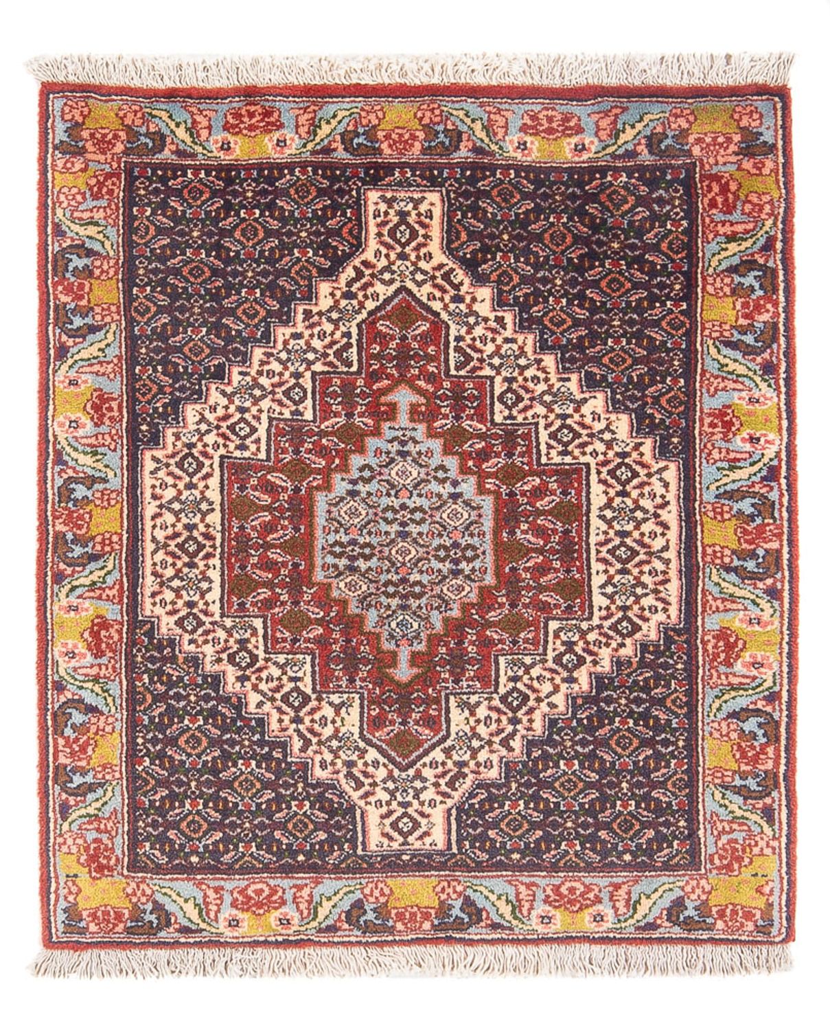 Persisk tæppe - Classic - 96 x 76 cm - mørkeblå