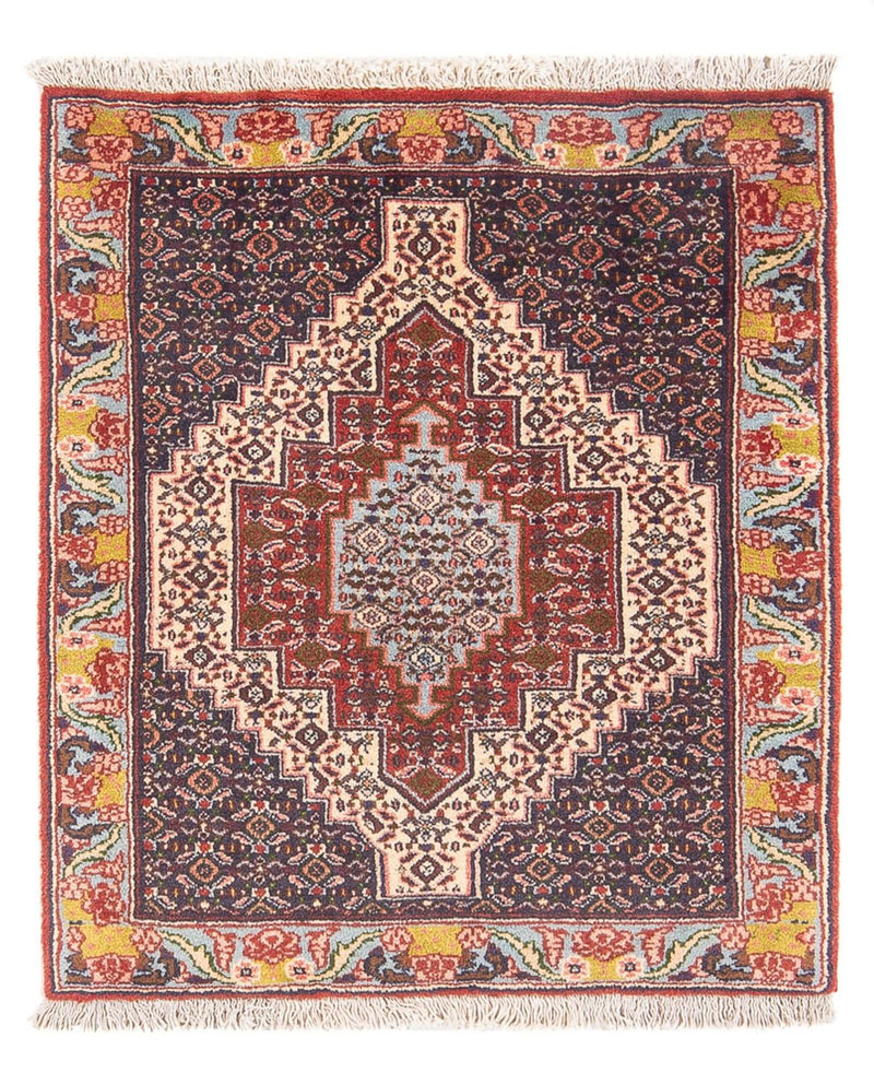 Persisk tæppe - Classic - 96 x 76 cm - mørkeblå