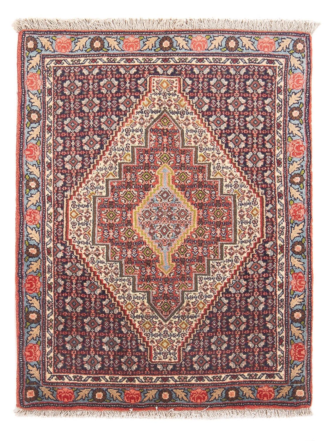 Persisk tæppe - Classic - 106 x 76 cm - mørkeblå