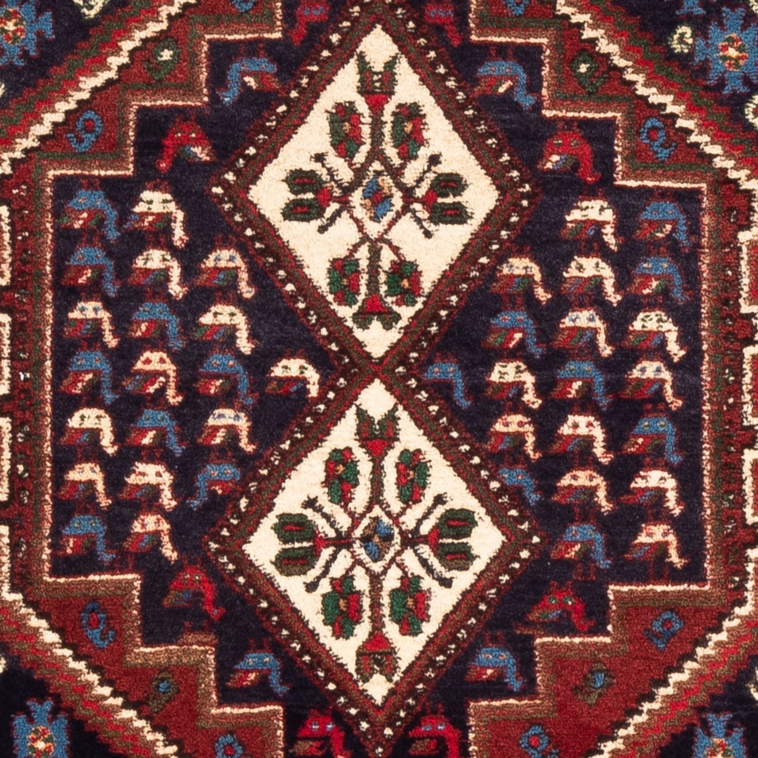 Persisk tæppe - Nomadisk - 150 x 97 cm - mørkeblå
