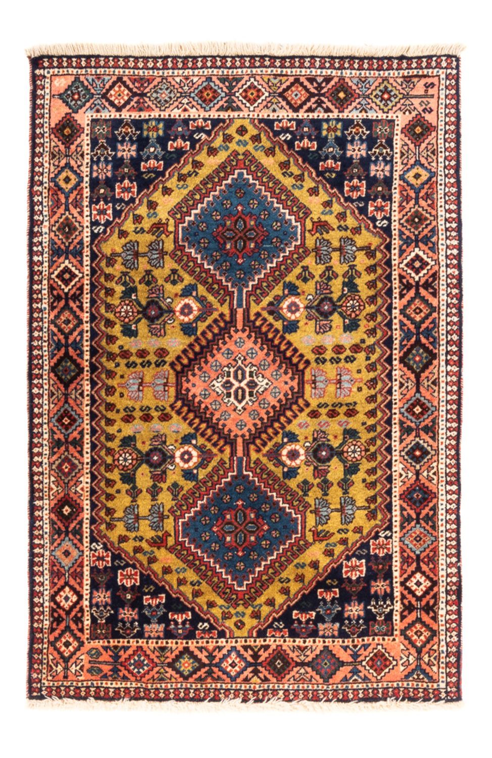 Persisk tæppe - Nomadisk - 120 x 80 cm - gul