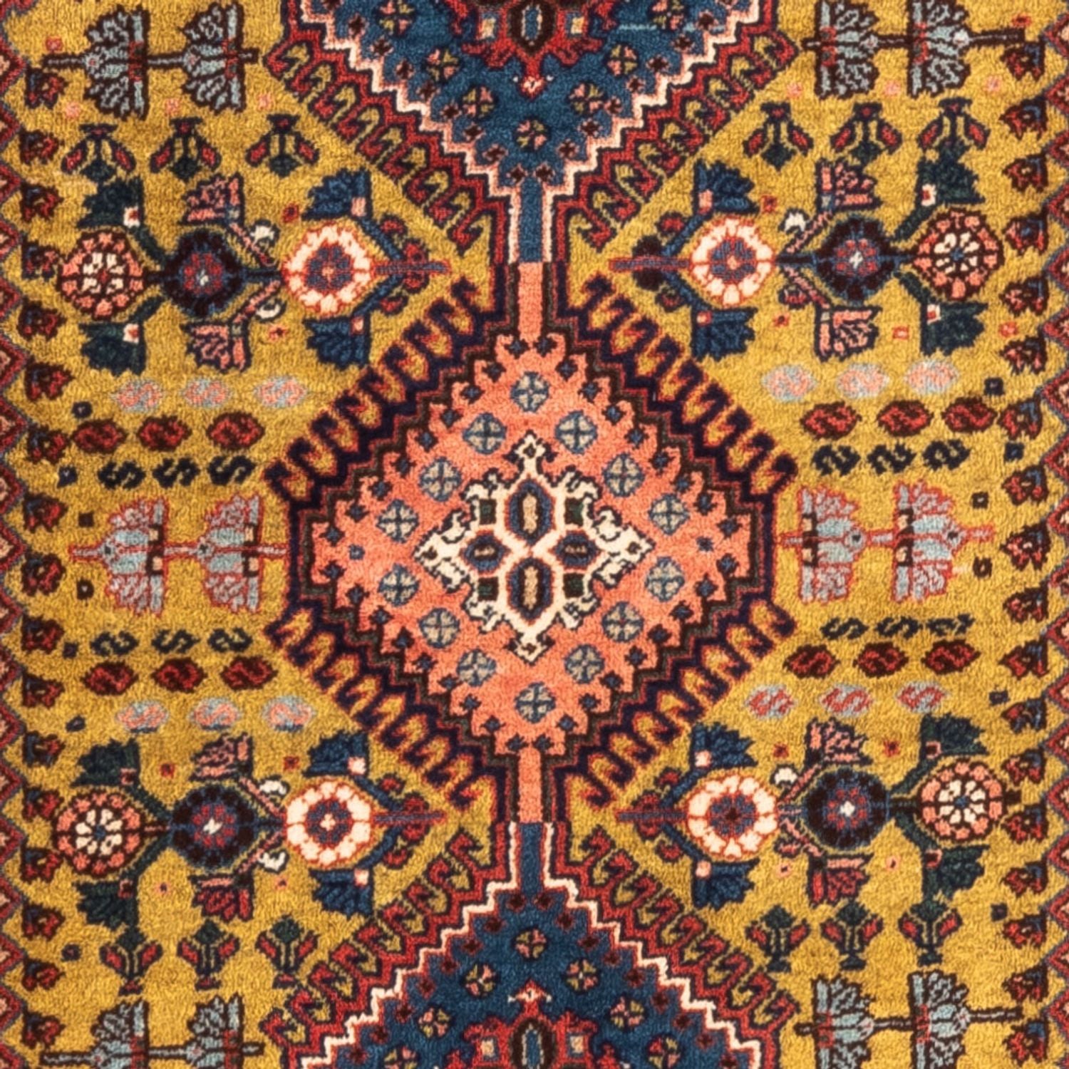 Persisk tæppe - Nomadisk - 120 x 80 cm - gul