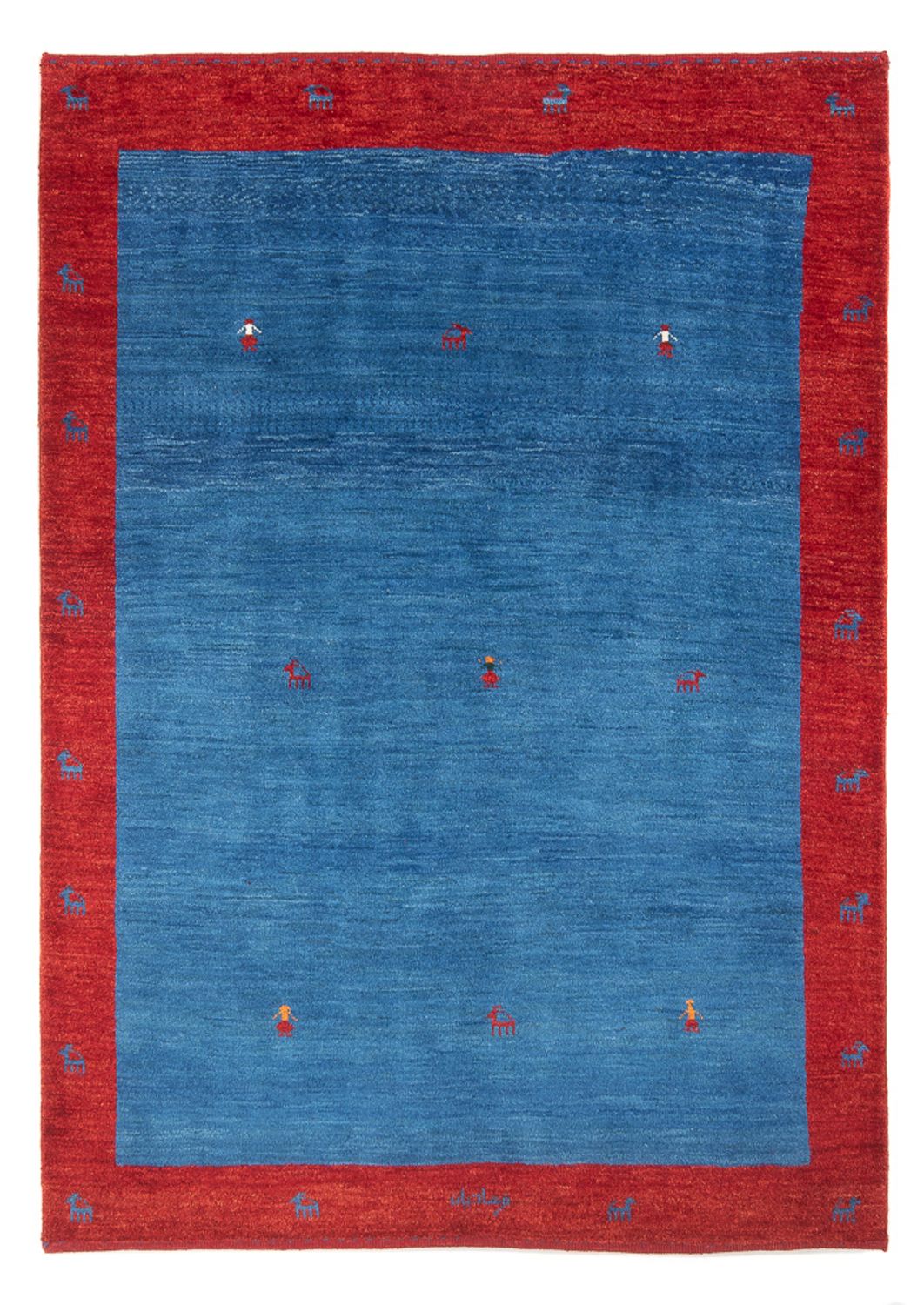 Gabbeh-tæppe - Persisk - 192 x 142 cm - flerfarvet