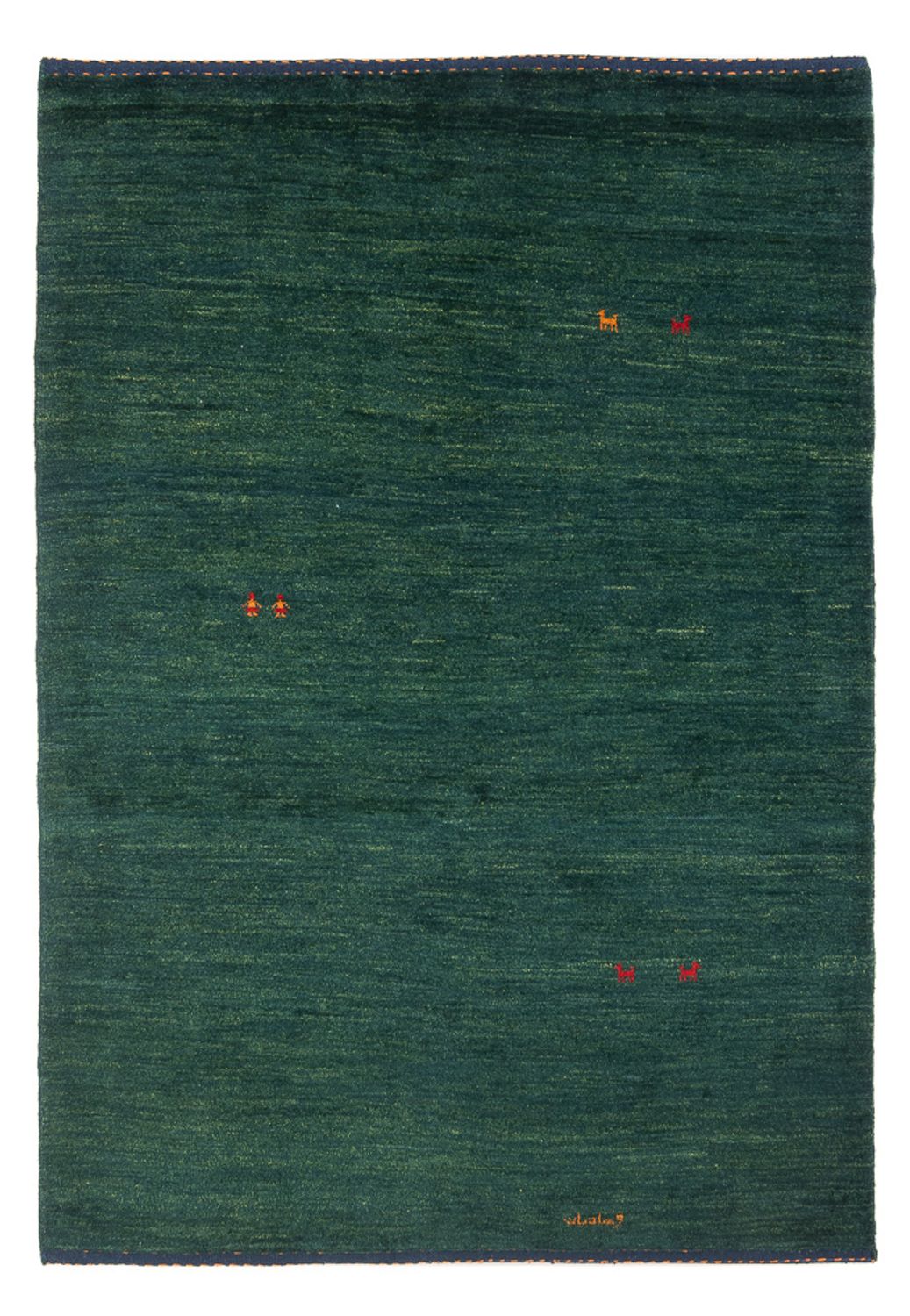 Gabbeh-tæppe - Persisk - 205 x 140 cm - mørkegrøn