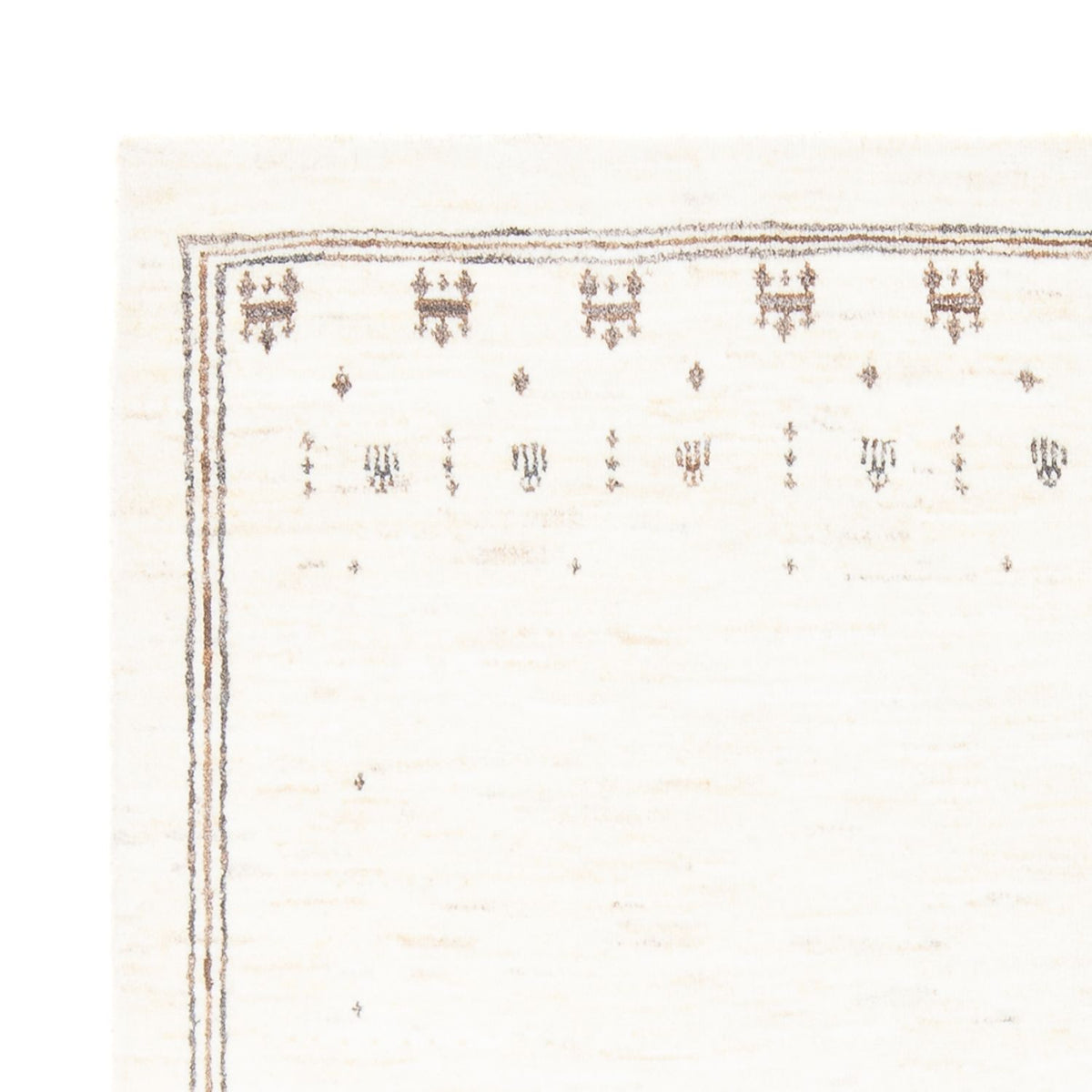 Gabbeh-tæppe - Persisk - 198 x 150 cm - hvid