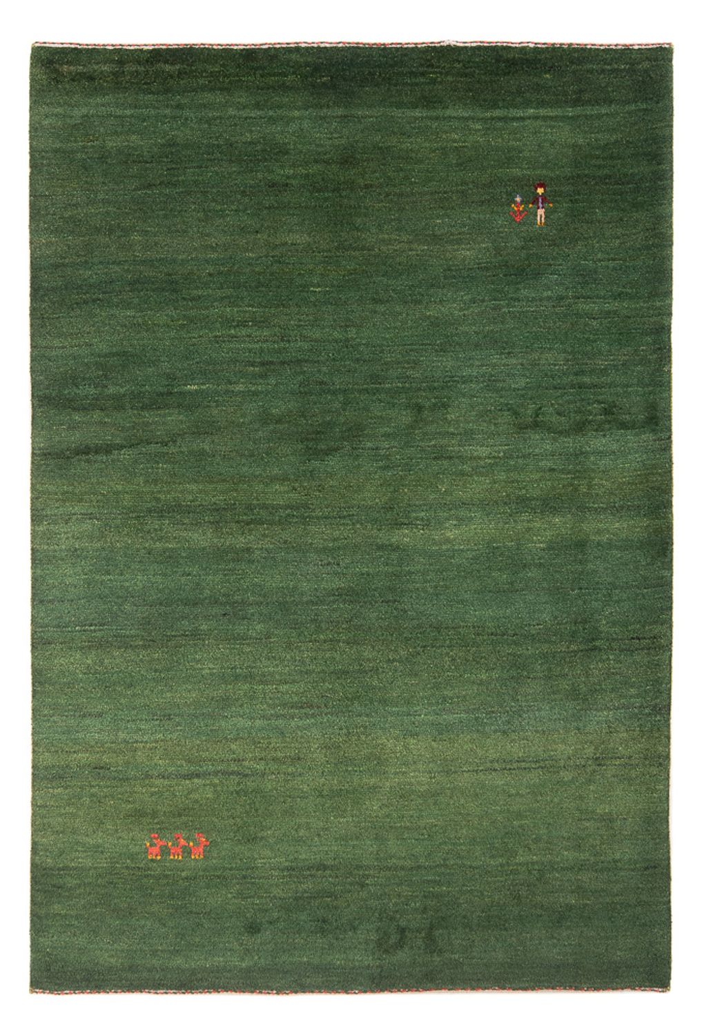 Gabbeh-tæppe - Persisk - 203 x 147 cm - mørkegrøn