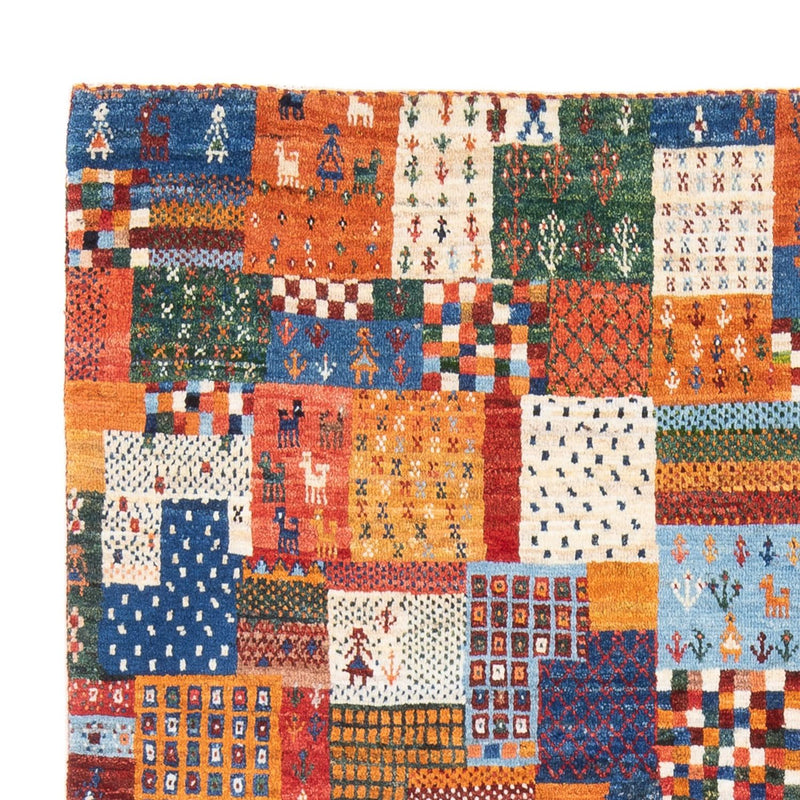 Gabbeh-tæppe - Persisk - 198 x 148 cm - flerfarvet
