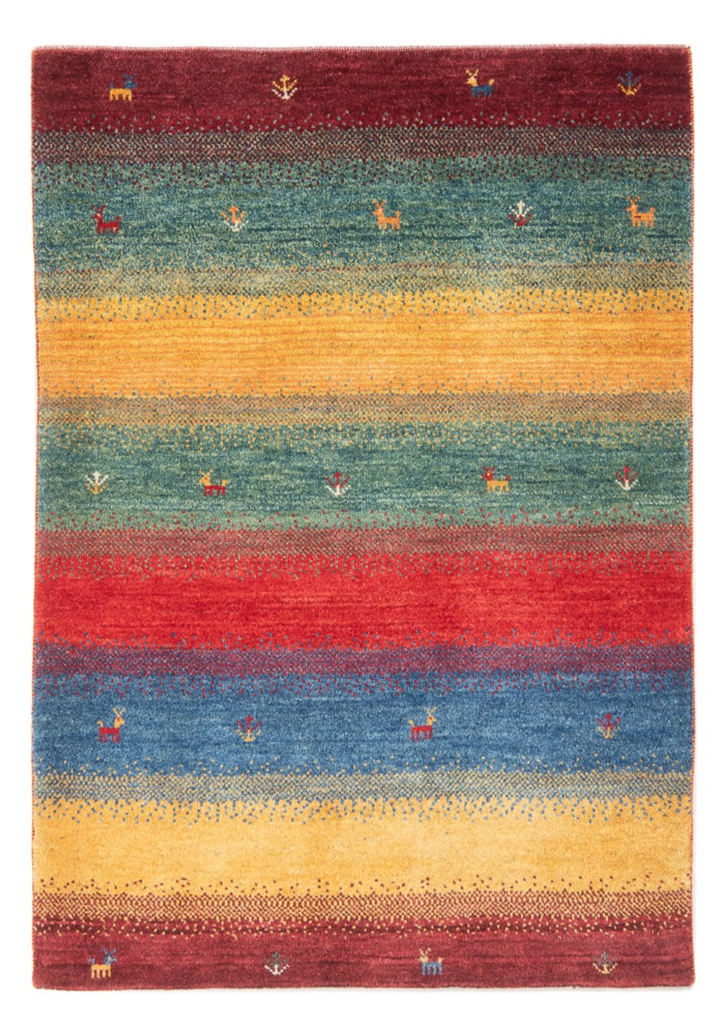 Gabbeh-tæppe - Persisk - 152 x 108 cm - flerfarvet