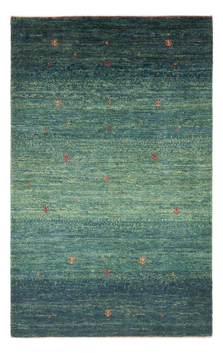 Gabbeh-tæppe - Persisk - 152 x 100 cm - mørkegrøn