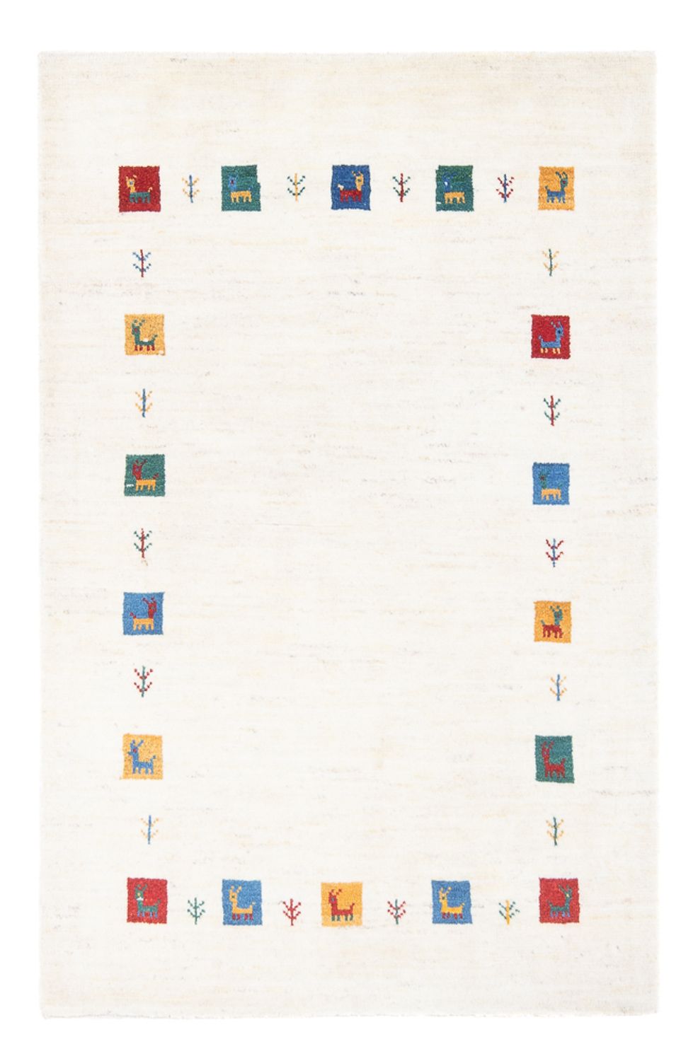 Gabbeh-tæppe - Persisk - 151 x 100 cm - flerfarvet