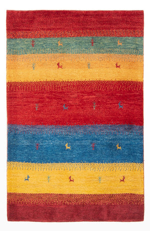 Gabbeh-tæppe - Persisk - 151 x 104 cm - flerfarvet