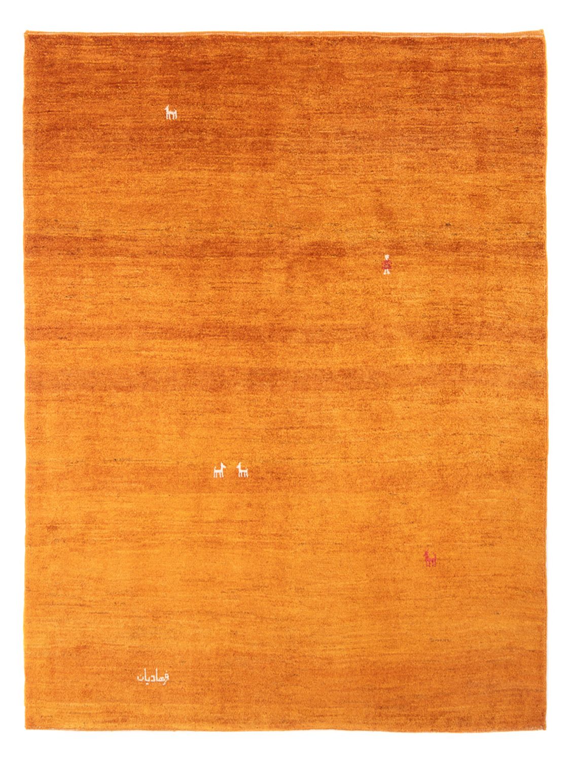 Gabbeh-tæppe - Persisk - 196 x 150 cm - orange