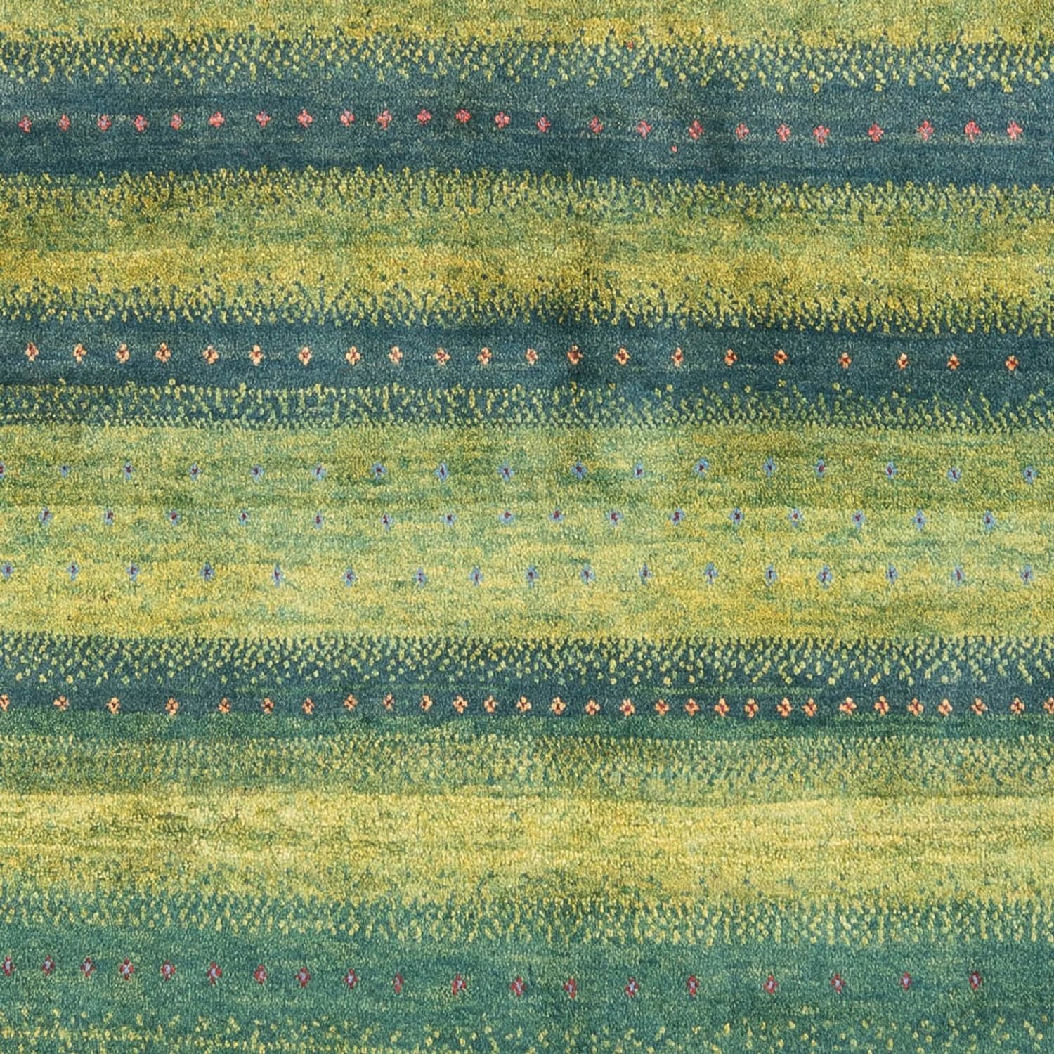 Gabbeh-tæppe - Persisk - 204 x 148 cm - mørkegrøn