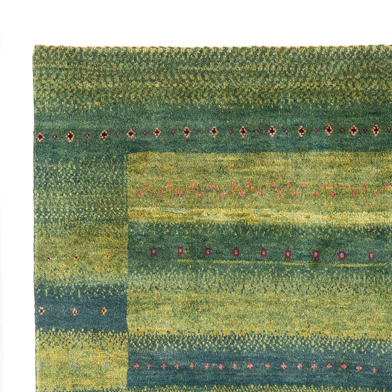 Gabbeh-tæppe - Persisk - 204 x 148 cm - mørkegrøn