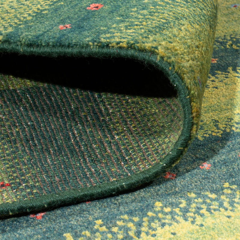 Gabbeh-tæppe - Persisk - 204 x 148 cm - mørkegrøn