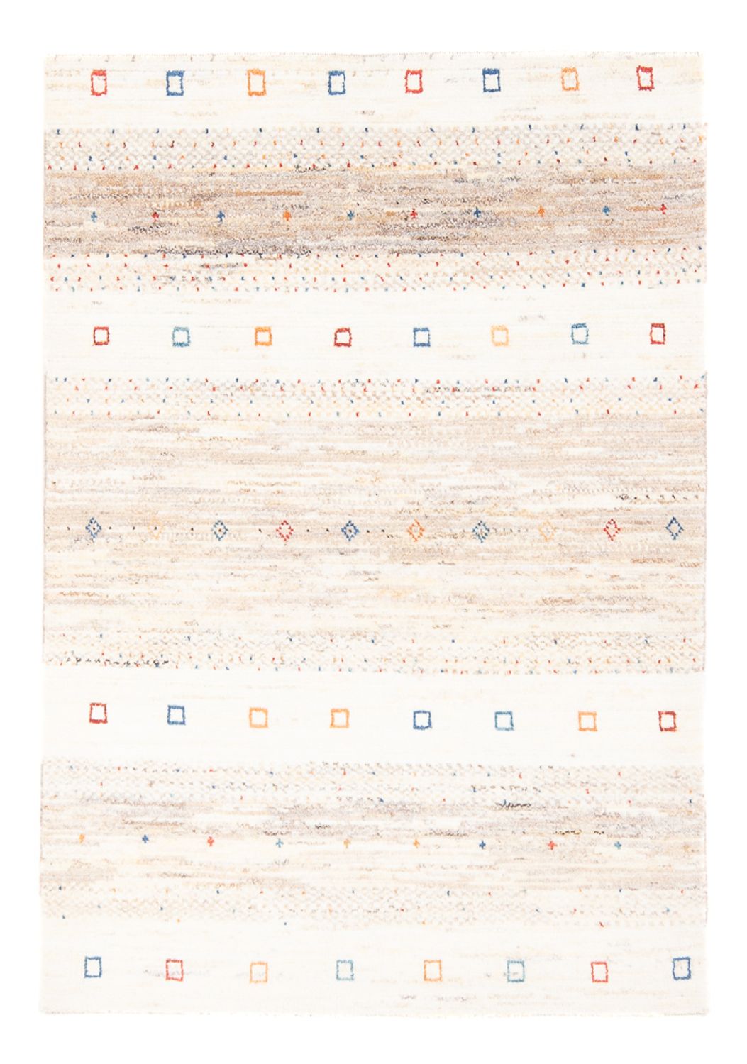 Gabbeh-tæppe - Persisk - 146 x 101 cm - flerfarvet
