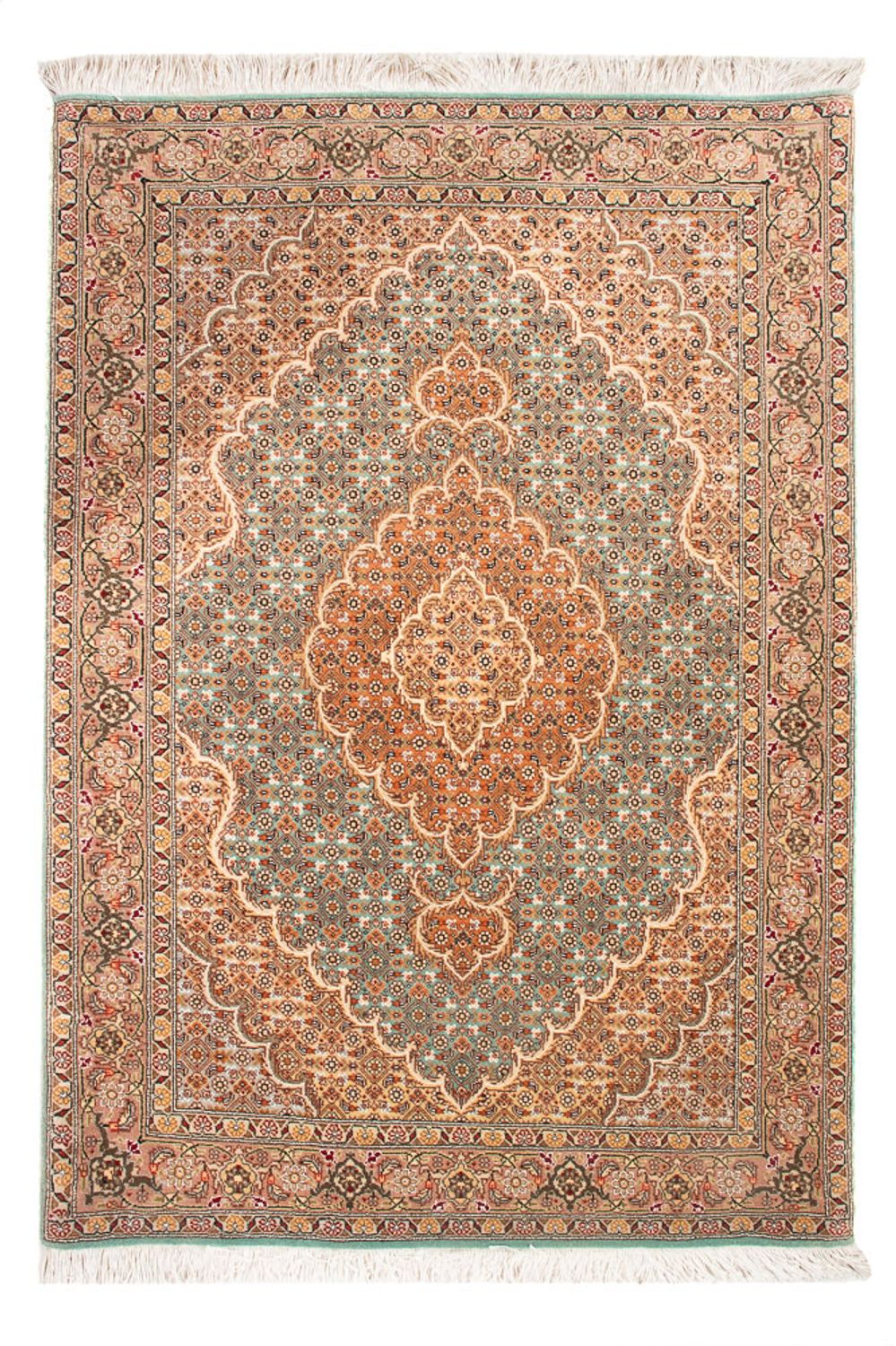 Persisk tæppe - Tabriz - 118 x 82 cm - benzinblå