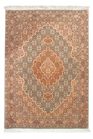Persisk tæppe - Tabriz - 118 x 82 cm - benzinblå
